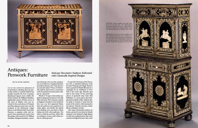 Antiques: Penwork Furniture | Architectural Digest | NOVEMBER 1992